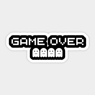 GAME OVER, Funny gamer design Sticker